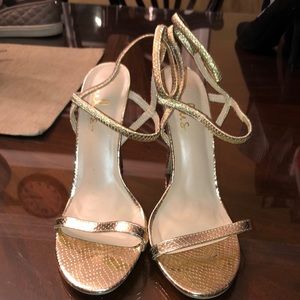 Lulu gold heels